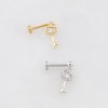 KITTY CAT KEY LOCK CZ THREADLESS (PUSH IN) 316L SURGICAL STEEL LABRET SET